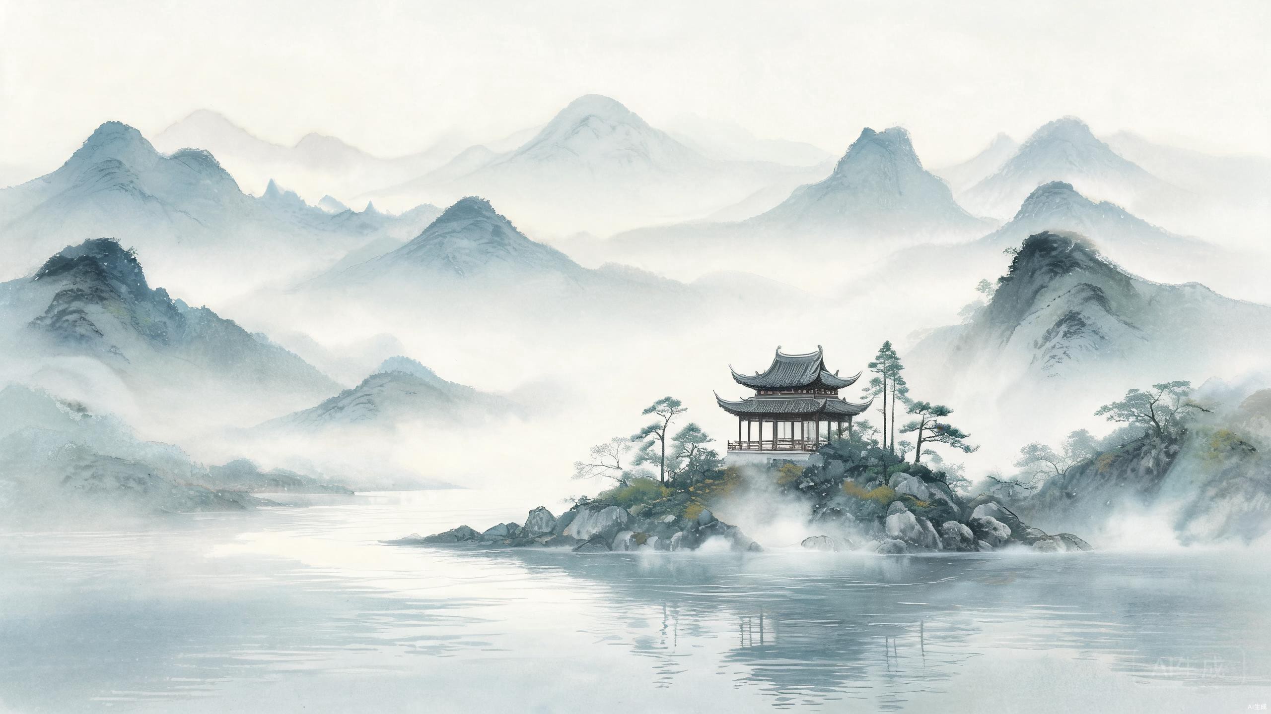 Mountains Embracing and Water Surrounding Feng Shui Layout