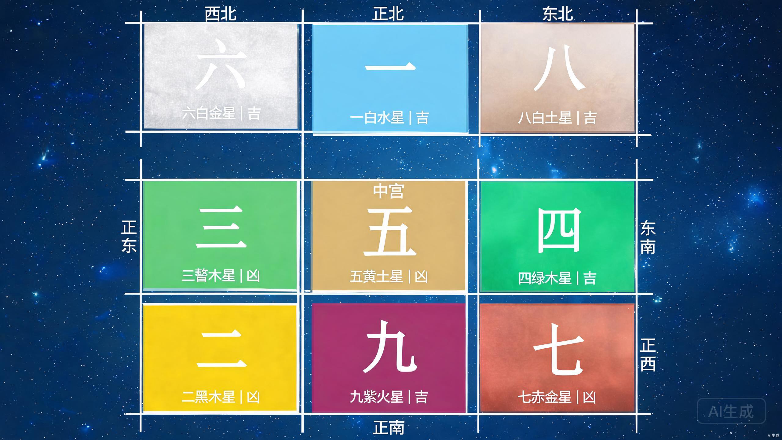 Annual Nine Palace Flying Stars Direction Chart Hero Image